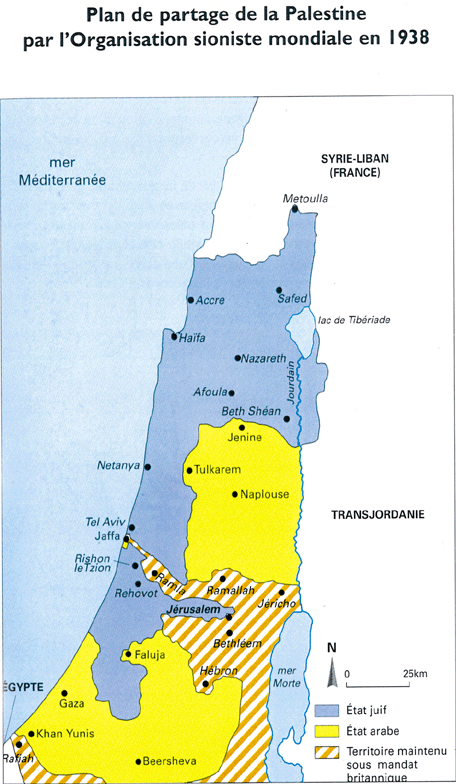 Shows what the Zionist leaders hoped to obtain as their Promised
